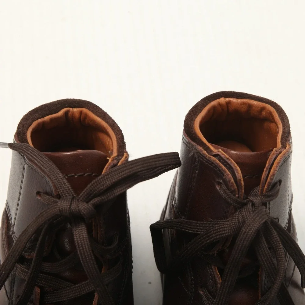 Thursday Boots Mens 8.5 Showtime Dark Brown Leather High Top Lace-Up Casual